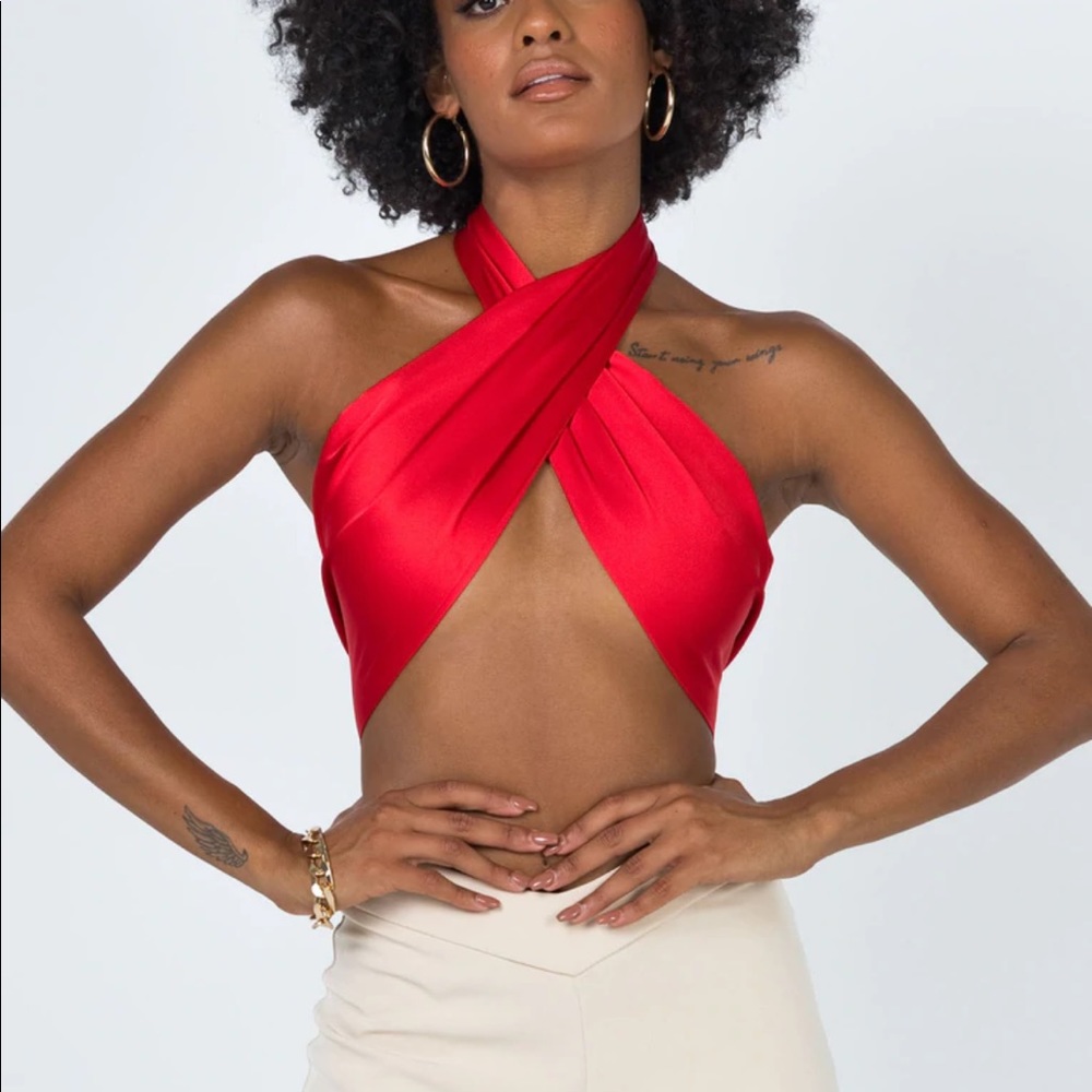 Princess poly pink wrap top